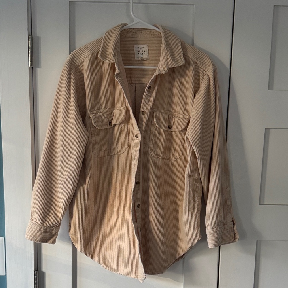 Cream Corduroy Women’s Button-Up Shirt